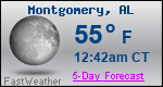 Weather Forecast for Montgomery, AL