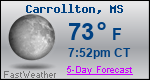 Weather Forecast for Carrollton, MS