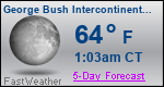 Weather Forecast for George Bush Intercontinental/Houston Airport, TX