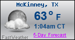 Weather Forecast for McKinney, TX