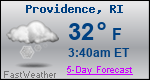 Weather Forecast for Providence, RI