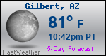 Weather Forecast for Gilbert, AZ