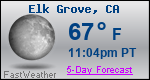 Weather Forecast for Elk Grove, CA