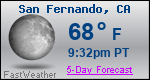 Weather Forecast for San Fernando, CA