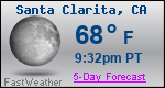 Weather Forecast for Santa Clarita, CA