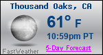 Weather Forecast for Thousand Oaks, CA