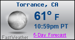 Weather Forecast for Torrance, CA