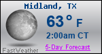 Weather Forecast for Midland, TX