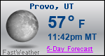 Weather Forecast for Provo, UT
