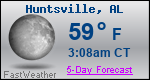 Weather Forecast for Huntsville, AL