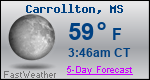 Weather Forecast for Carrollton, MS