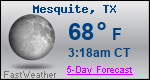 Weather Forecast for Mesquite, TX