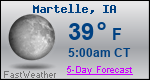 Weather Forecast for Martelle, IA