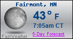 Weather Forecast for Fairmont, MN