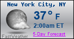 Weather Forecast for New York, NY