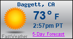 Weather Forecast for Daggett, CA