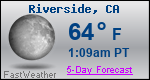 Weather Forecast for Riverside, CA