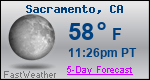 Weather Forecast for Sacramento, CA