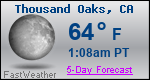 Weather Forecast for Thousand Oaks, CA
