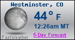 Weather Forecast for Westminster, CO