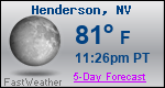 Weather Forecast for Henderson, NV