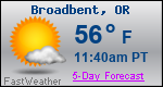 Weather Forecast for Broadbent, OR