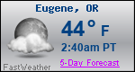 Weather Forecast for Eugene, OR