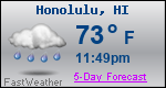 Weather Forecast for Honolulu, HI