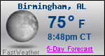 Weather Forecast for Birmingham, AL