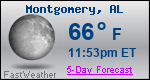 Weather Forecast for Montgomery, AL