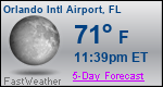 Weather Forecast for Orlando International Airport, FL