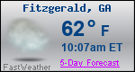 Weather Forecast for Fitzgerald, GA