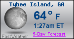 Weather Forecast for Tybee Island, GA