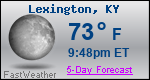 Weather Forecast for Lexington, KY