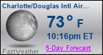 Weather Forecast for Charlotte/Douglas International Airport, NC