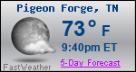 Weather Forecast for Pigeon Forge, TN