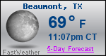 Weather Forecast for Beaumont, TX