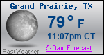 Weather Forecast for Grand Prairie, TX