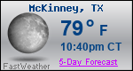 Weather Forecast for McKinney, TX