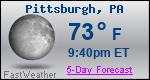 Weather Forecast for Pittsburgh, PA
