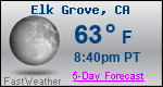 Weather Forecast for Elk Grove, CA