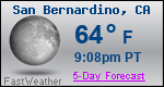Weather Forecast for San Bernardino, CA