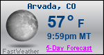 Weather Forecast for Arvada, CO