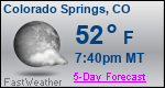 Weather Forecast for Colorado Springs, CO
