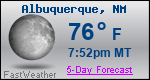 Weather Forecast for Albuquerque, NM