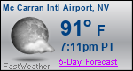 Weather Forecast for Mc Carran International Airport, NV