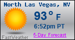 Weather Forecast for North Las Vegas, NV