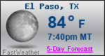 Weather Forecast for El Paso, TX