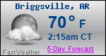 Weather Forecast for Briggsville, AR