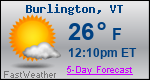 Weather Forecast for Burlington, VT